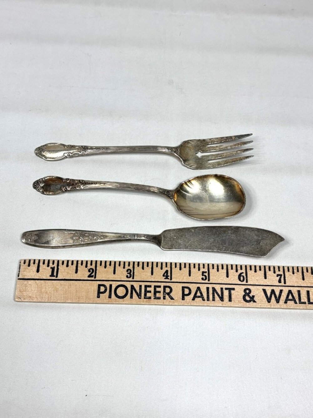 Lot of 3 VTG 1847 Rogers Bros IS Enchantment Silverplate Flatware Ornate Floral